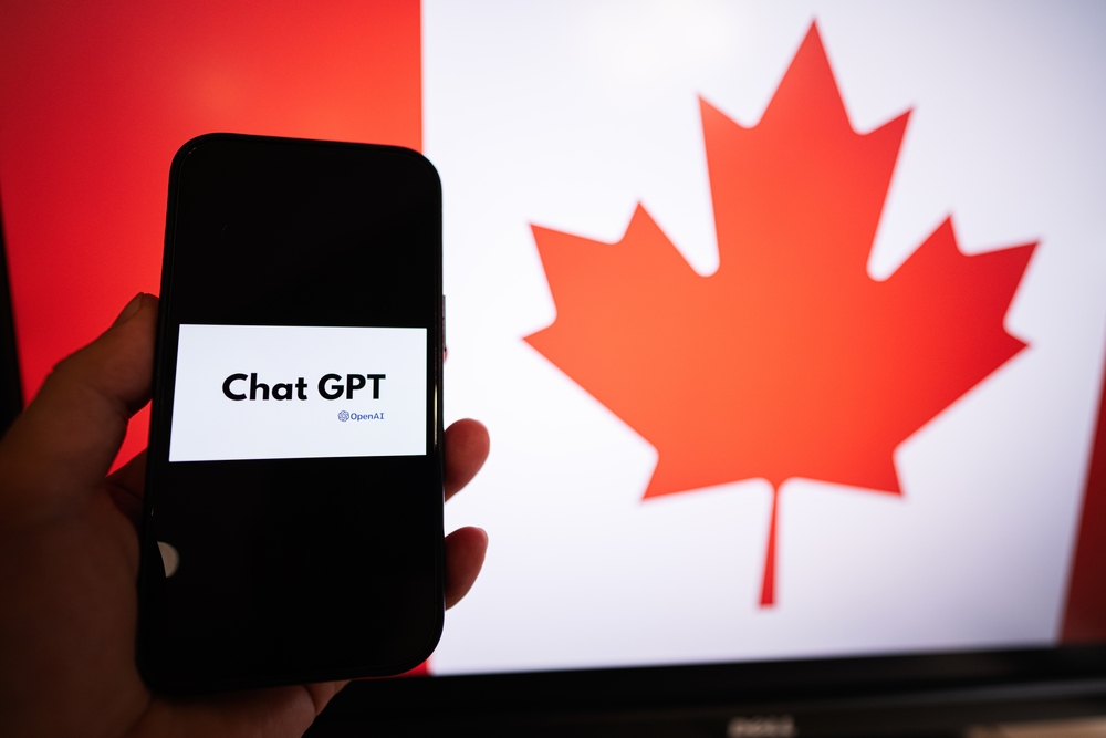 ChatGPT in front of a Canadian flag