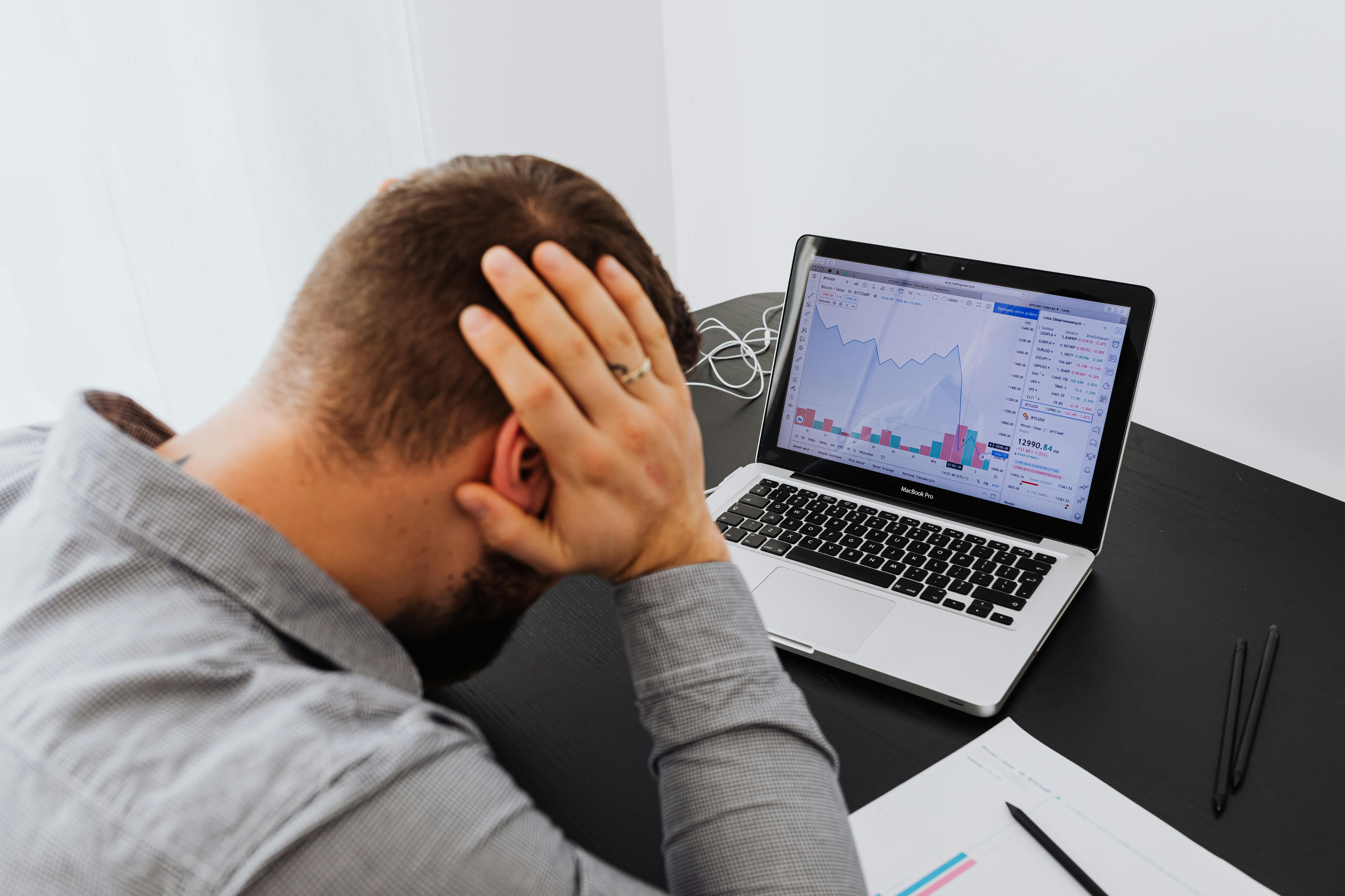 Stressed tech worker